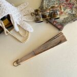 Victorian Hand-Painted Fan – Antique 1900s Decorative Lace and Wood Folding Fan - Image 7