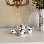 Rare! Rare! Rare! Royal Albert Moonlight Rose Mini Set. Dollhouse porcelain set. Made in England.