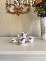 Rare! Rare! Rare! Royal Albert Moonlight Rose Mini Set. Dollhouse porcelain set. Made in England.