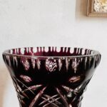 Bohemia Crystal Vase – Deep Purple Cut Glass, Czech Art Deco Style - Image 4