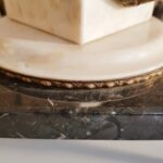 Old cherubs lamp, marble/granite and bronze, column lamp, home lighting - Image 9