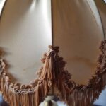 Italian Onyx Table Lamp: 70s Hollywood Regency Fringe Shade - Image 6