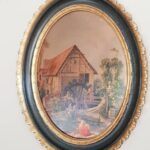 Italian Big Oval Picture, Lovely Art Print on Messing, Romantic Scene, Landscape, Italy Art Print, Wall Picture, Interior Design - Image 5