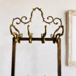 Unique Double Standing Hall Tree Rack in Hollywood Regency Style 1960s Midcentury Coat Hat Rack Vintage Hall Stands - Image 2