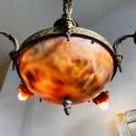 French Rococo Chandelier with Vianne Glass Shades – Louis XV Gold Tone 5-Light Fixture - Image 3