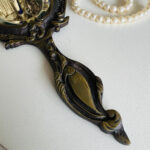 Brass Vanity Hand Mirror – Beveled Glass, Ornate Frame - Image 5