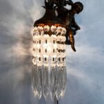 French Cherub Wall Sconce – Putti Light Fixture with Crystal Shade, Baroque Angel Decor - Image 6