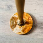 Vintage Standing Ashtray, Brass and Marble Floor Cigarette Stand, Mid Century Hollywood Regency Style - Image 6