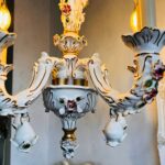 Porcelain Chandelier, Vintage Home Lighting, Capodimonte style. - Image 5