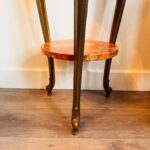 Rosso Verona Marble Pedestal – Hollywood Regency Tall Plant Stand or Accent Table - Image 5