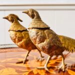 Vintage Bronze Pheasant Figurines – French Table Centerpiece, Realistic Bird Sculptures for Dining Decor - Image 7
