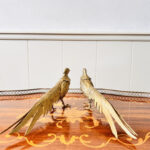 Vintage Bronze Pheasant Figurines – French Table Centerpiece, Realistic Bird Sculptures for Dining Decor - Image 8