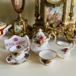 Rare! Rare! Rare! Royal Albert Old Country Roses Mini Set. Dollhouse porcelain set. Made in England.