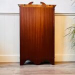 Georgian Style English Wood Display Cabinet with Glass Doors and Key - Image 7
