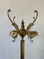 Italian Column Style Brass Standing Coat Rack, Hall Tree, Entryway Stand Rack - Image 2