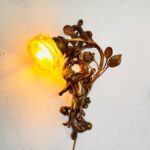Bronze Cherub Wall Sconces – Italian Vintage Pair, Ornate Rococo Style Wall Lamps - Image 2