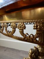 Hollywood Regency Marble Side Table – Round Onyx Look Accent Table - Image 9