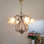 Italian Crystal Chandelier – Renzo del Ventisette, Hollywood Regency Glamour, 6-Light Gilded Brass Fixture