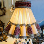 Vintage Dresden porcelain bedside table lamp, home decor Germany - Image 7