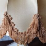 Italian Onyx Table Lamp: 70s Hollywood Regency Fringe Shade - Image 7