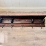 Antique Dutch wall hanger Coat Rack with Shelf - Image 3