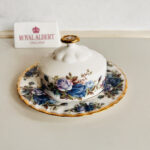 Moonlight Rose Butter Dish with Lid – Porcelain Serving Piece, 80s Royal Albert Style - Image 2