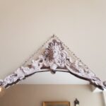 Italian Vintage Big Oval wall Mirror, Brass Frame Shabby-chic, Baroque style - Image 5