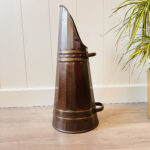Vintage Copper Cane Stand - Hallway Umbrella Stand with Handles - Image 4