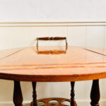 Gold Folding Bar Cart – Hollywood Regency Trolley, Mid-Century Drinks Cart on Wheels - Image 6