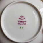 Vintage 4 Feet Demitasse Cup and Saucer, Fragonard Scenes, Fine Porcelain 22 Karat Gold - Image 8