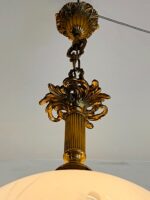 Art Nouveau Frosted Glass Lamps Mid-Century Globe Set Sculptural Table Lighting - Image 10