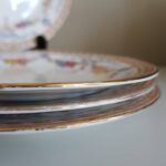 Vintage Porcelain Plates Blue Ribbons and Garlands, The Regent China, Made in England - Image 6