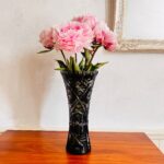 Bohemia Crystal Vase – Deep Purple Cut Glass, Czech Art Deco Style