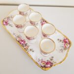 Queen Anne Bone China Egg Cups with Underplate – English Floral Breakfast Set - Image 2