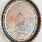 Italian Big Oval Picture, Lovely Art Print on Messing, Romantic Scene, Landscape, Italy Art Print, Wall Picture, Interior Design - Image 6