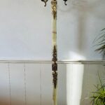 Brass and Marble Hall Tree – Hollywood Regency Coat Rack, Italian Entryway Stand - Image 5