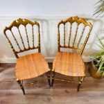Italian Mid Century Dining Chairs – Set of 4, 1960s Sculptural Wood Frame, Modernist Silhouette - Image 2