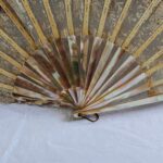 An exquisite antique hand-painted fan with cherubs, dating back to 19th Century fan made by Faucon of Paris France - Image 3