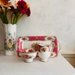 Royal Albert Lady Carlyle Bone China Pedestal Dish – 1944 Pink Floral with Gold Trim - Image 3