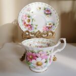 Royal Albert October Cosmos Teacup and Saucer: England Bone China - Image 2