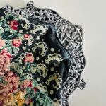 Black Silver Purse, handmade petit-point model with antique silver hallmarks - Image 4