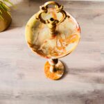 Vintage Standing Ashtray, Brass and Marble Floor Cigarette Stand, Mid Century Hollywood Regency Style - Image 8