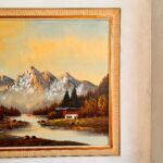 1970s Retro Wall Art – Colorful Abstract Painting on Canvas, Mid Century Home Decor - Image 4