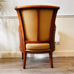 Pair of Louis XVI Bergère Chairs – Wood Frame with Cane Seats, French Accent Chairs - Image 7