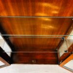 Georgian Style English Wood Display Cabinet with Glass Doors and Key - Image 5