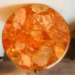 Rosso Verona Marble Pedestal – Hollywood Regency Tall Plant Stand or Accent Table - Image 3