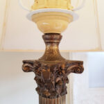 Old cherubs lamp, marble/granite and bronze, column lamp, home lighting - Image 7