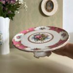 Royal Albert Lady Carlyle Pedestal Dish – Pink Floral Porcelain Comport, English Bone China - Image 9