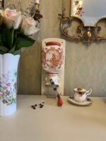 PeDe en geen andere! Vintage wall coffee grinder Dutch PeDe orange motif ceramic grinder bar decor wall decor