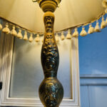 Brass Desk Lamp with Frosted Glass Shade – Retro Office Table Light, Mid Century Style - Image 4